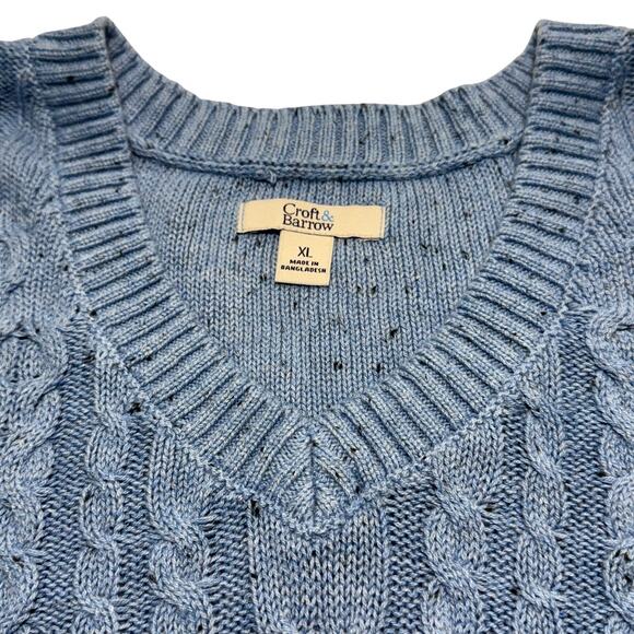 Croft & Barrow Blue Cable Knit Women’s XL – Cotton Blend Holiday Sweater - Picture 3 of 12